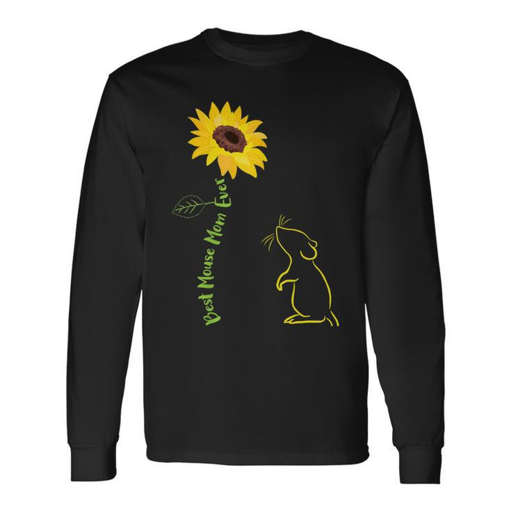 Best Mouse Mom Ever Sunflower Mouse Mama Mouse Mouse Long Sleeve T-Shirt T-Shirt