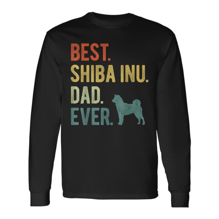 Best Shiba Inu Dad Ever Dog Daddy Fathers Day Long Sleeve T-Shirt T-Shirt