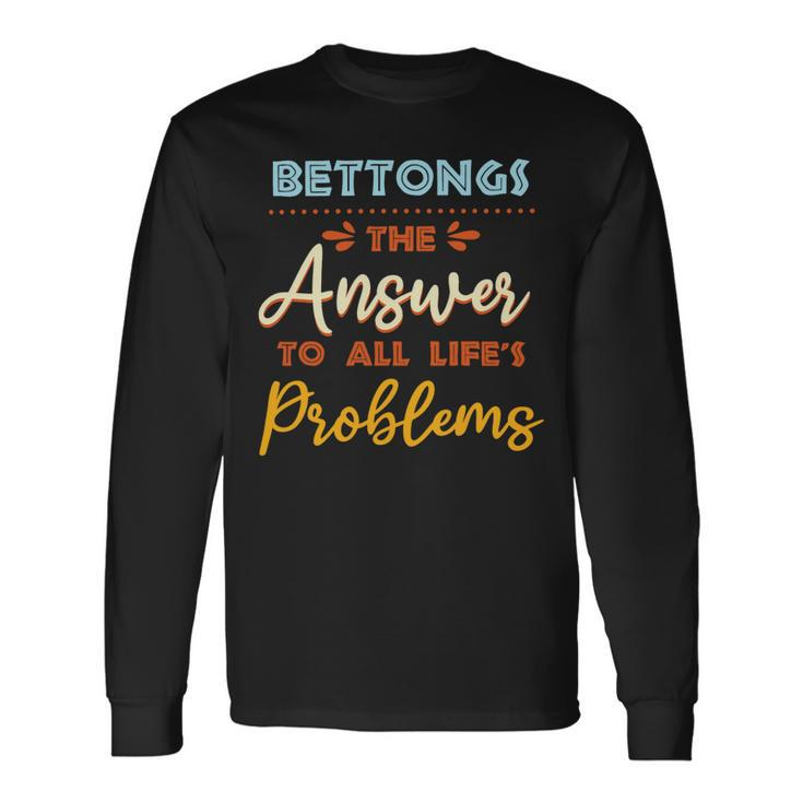 Bettongs Answer To All Problems Animal Meme Humor Long Sleeve T-Shirt