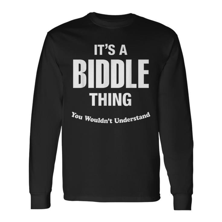 Biddle Thing Name Long Sleeve T-Shirt