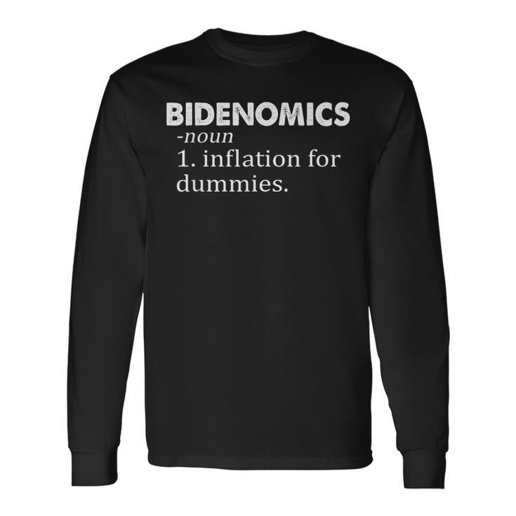 Bidenomics Definition Anti-Biden Definition Long Sleeve T-Shirt Gifts ideas