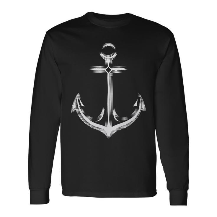 Big Anchor Nautical Boat Sea Long Sleeve T-Shirt T-Shirt