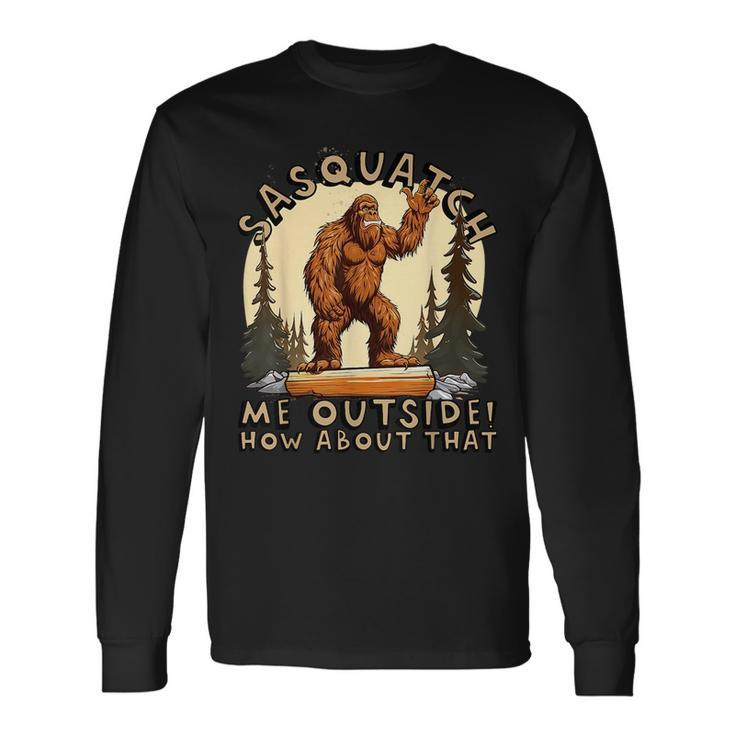 Bigfoot Sasquatch Vintage Style Sasquatch Long Sleeve T-Shirt T-Shirt