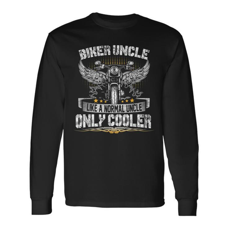 Biker Uncle Motorcycle Fathers Day For Fathers Long Sleeve T-Shirt T-Shirt Gifts ideas