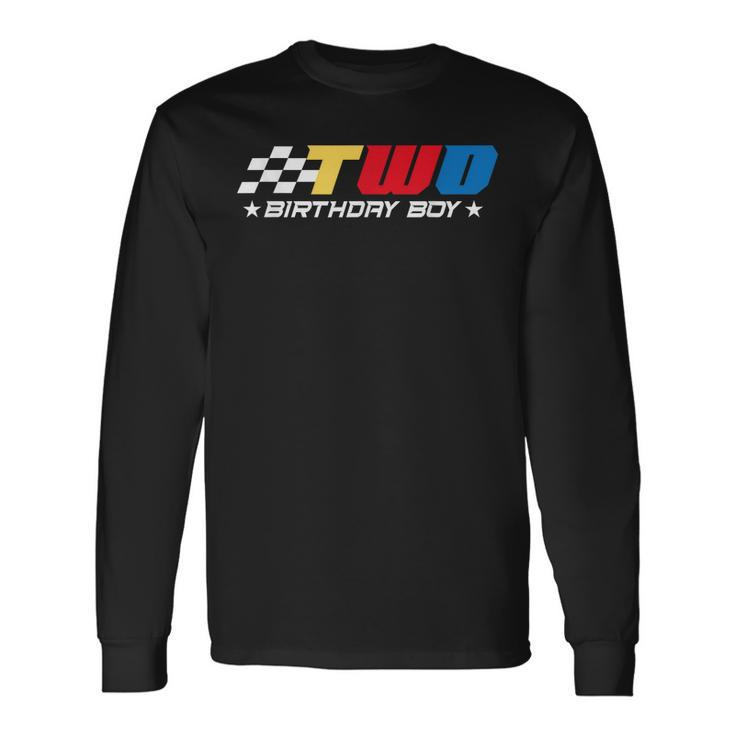 Birthday Boy 2 Two Race Car 2Nd Racing Pit Crew Driver Long Sleeve T-Shirt T-Shirt