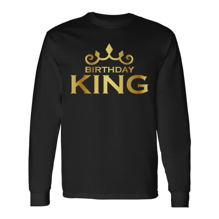 Birthday King Crown Bday Squad Birthday Squad Party Long Sleeve T-Shirt T-Shirt