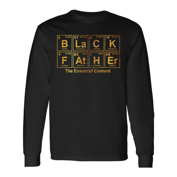 Black Father Periodic Table Of Elements Fathers Day Long Sleeve T-Shirt