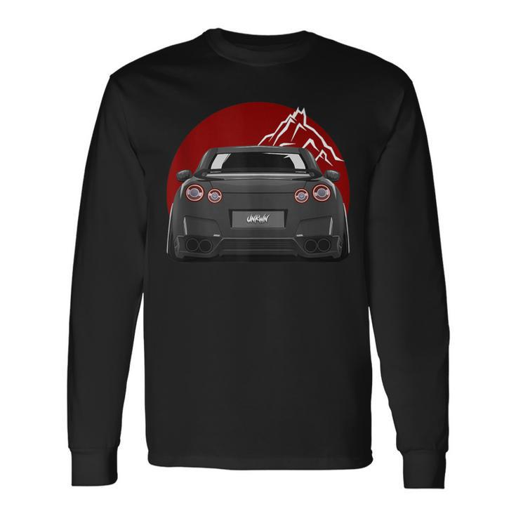 Black Gt R 35 Jdm Skyline Tuner Racing Stance Long Sleeve T-Shirt