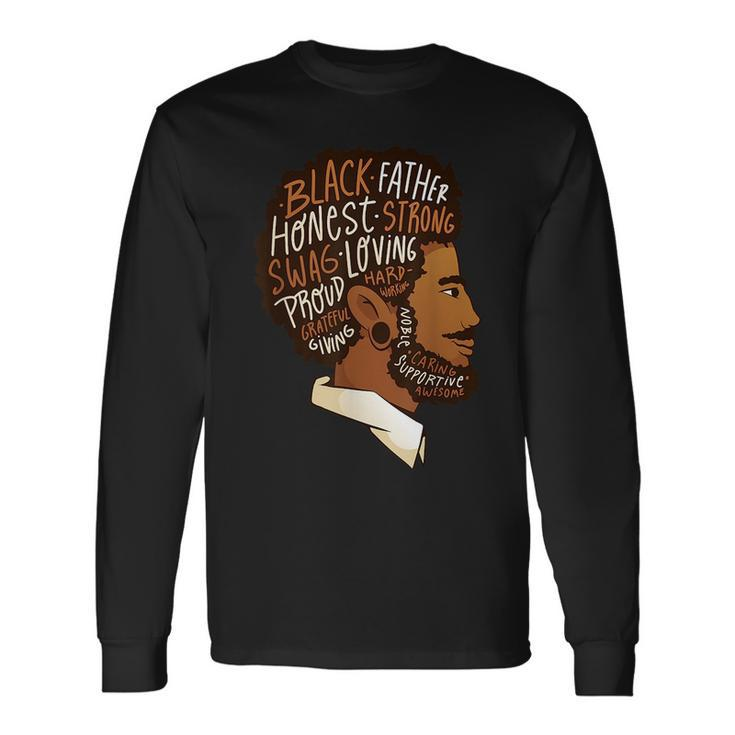 Black King African American Natural Afro Black Dad Freedom Long Sleeve T-Shirt T-Shirt