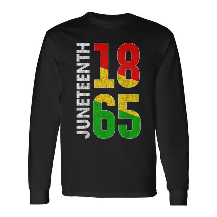 Black Proud African American For Junenth Day 1865 Freedom Long Sleeve T-Shirt T-Shirt