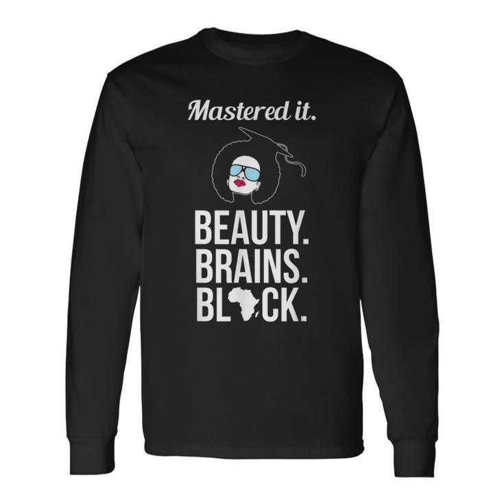 Black Queen Mastered It Masters Graduation Long Sleeve T-Shirt T-Shirt