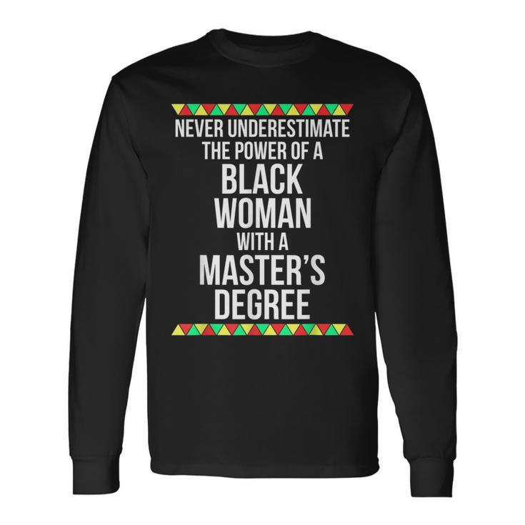 Black Queen Woman Power Masters Graduation Long Sleeve T-Shirt T-Shirt
