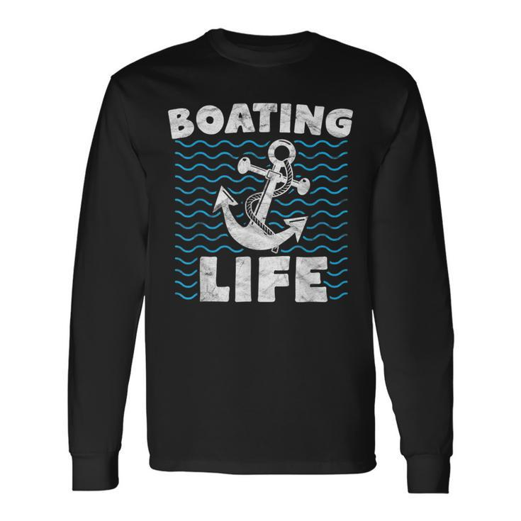 Boating Anchor Sailing Long Sleeve T-Shirt