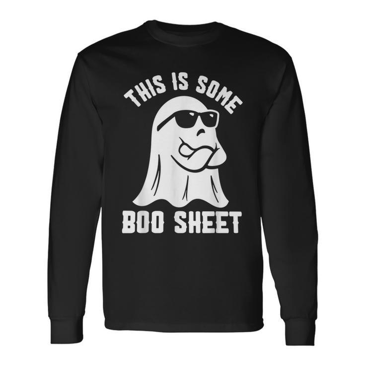 This Is Some Boo Sheet Halloween Ghost Long Sleeve T-Shirt Gifts ideas