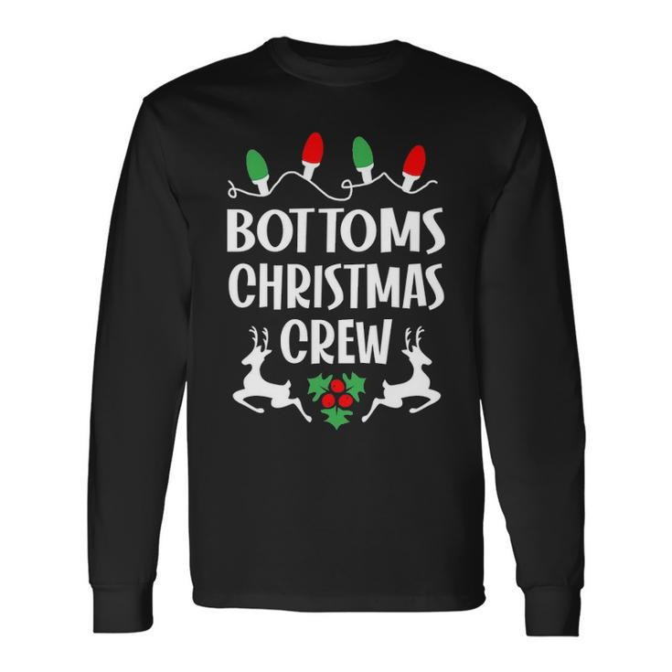 Bottoms Name Christmas Crew Bottoms Long Sleeve T-Shirt