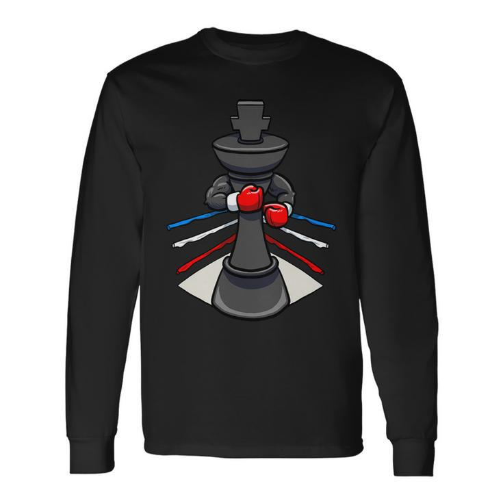 Boxing Chess Piece Boxer Boxing Gloves King Long Sleeve T-Shirt