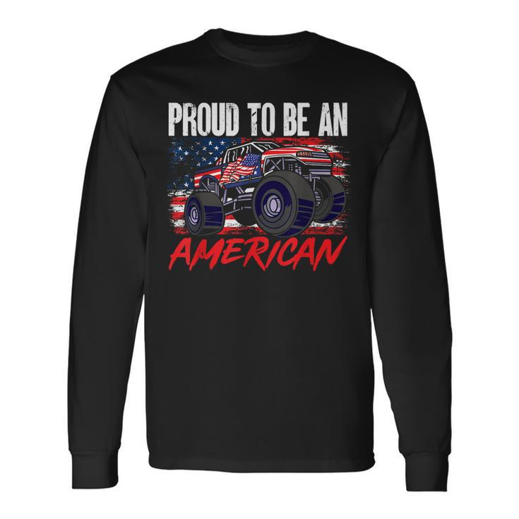 Boys Proud To Be An American 4Th Of July Long Sleeve T-Shirt T-Shirt