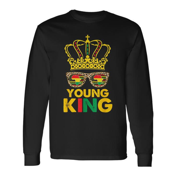 Boys Young King Crown African American 1865 Junenth Long Sleeve T-Shirt