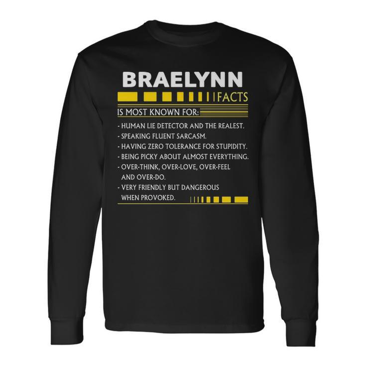 Braelynn Name Braelynn Facts V2 Long Sleeve T-Shirt