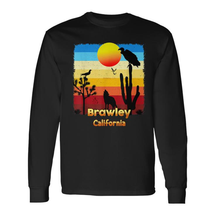 Brawley California Coyote Sunset Ca Desert Long Sleeve T-Shirt