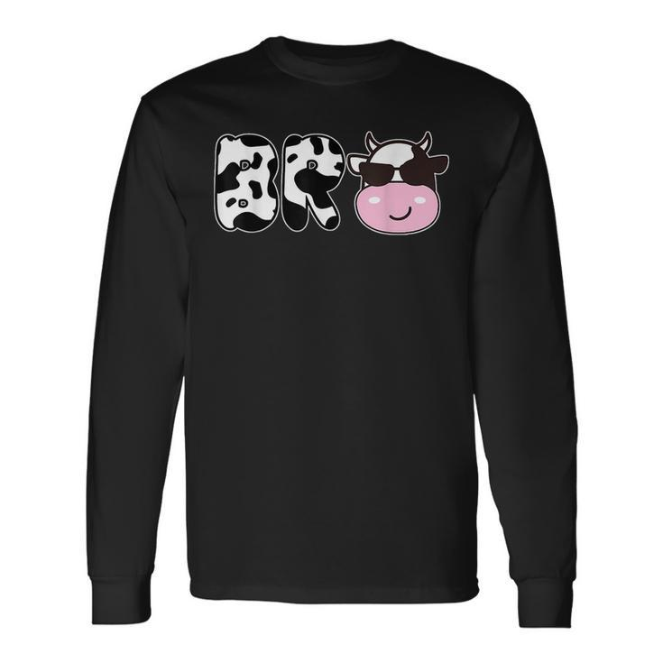 Brother Of The Birthday Girl Cow Bro Matching For Brothers Long Sleeve T-Shirt T-Shirt