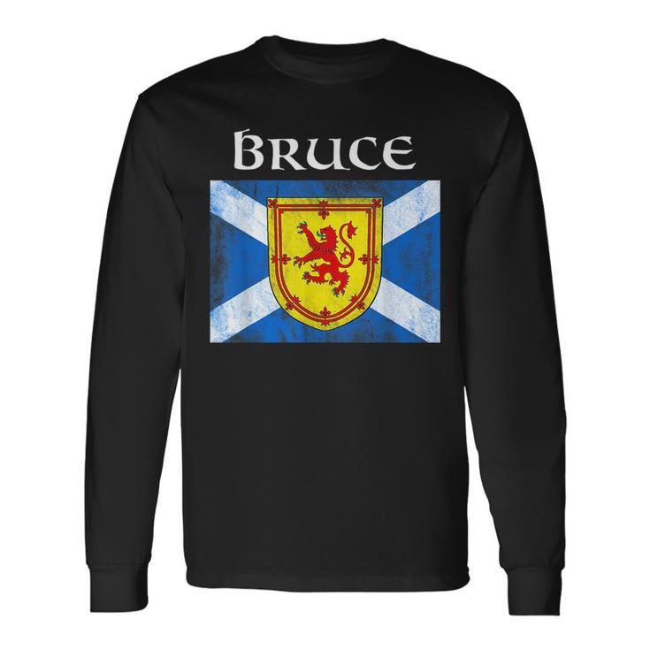 Bruce Scottish Clan Name Scotland Flag Festival Long Sleeve T-Shirt
