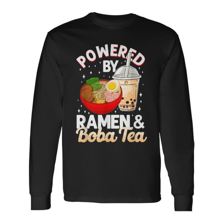 Bubble Powered By Ramen & Boba Tea Noodle Long Sleeve T-Shirt T-Shirt