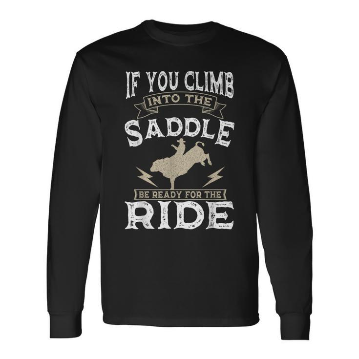 Bull Riding Rodeo Sport Cowboy Bull Rider Long Sleeve T-Shirt