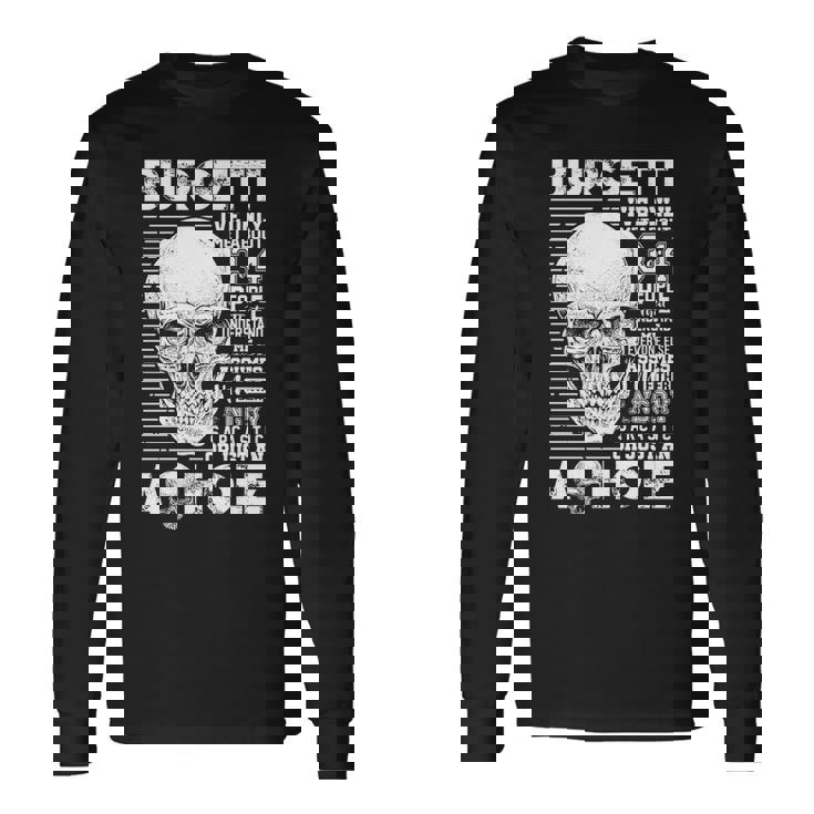 Burgett Name Burgett Ively Met About 3 Or 4 People Long Sleeve T-Shirt