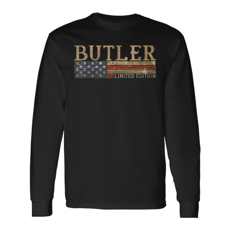 Butler Job Title Profession Birthday Worker Idea Long Sleeve T-Shirt