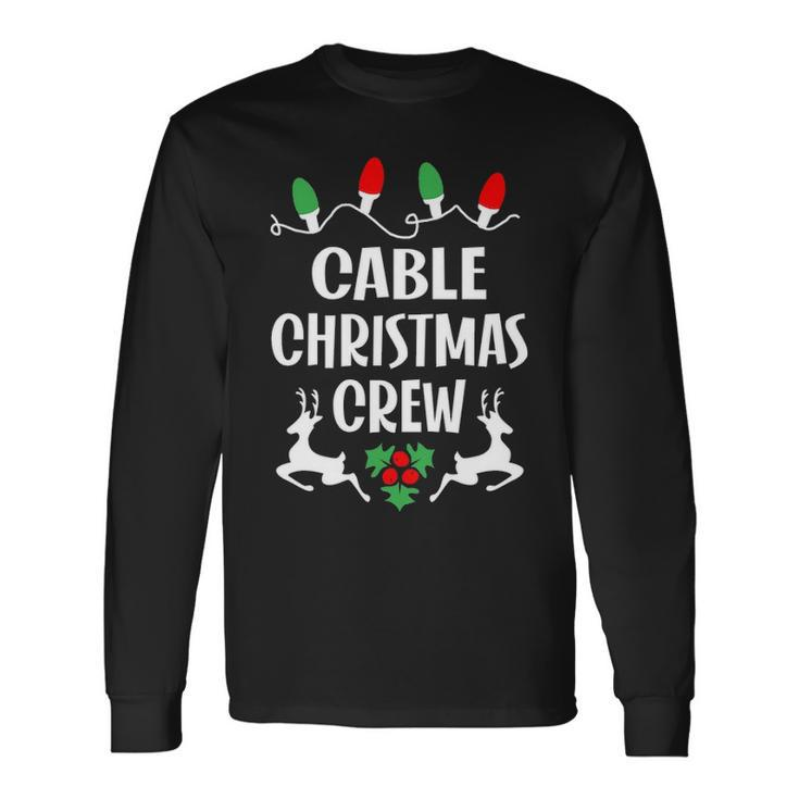 Cable Name Christmas Crew Cable Long Sleeve T-Shirt Gifts ideas