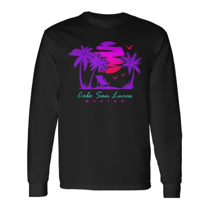 Cabo San Lucas Mexico Beach Vacation Retro Vintage Long Sleeve T-Shirt T-Shirt