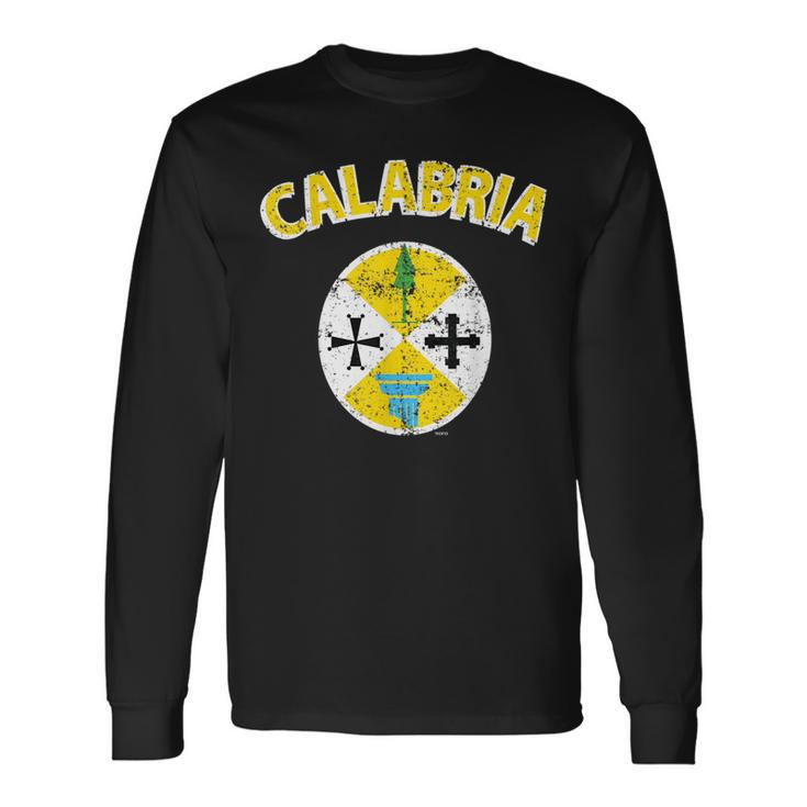 Calabria Italia Flag Calabrian Italy Italian Region Long Sleeve T-Shirt T-Shirt