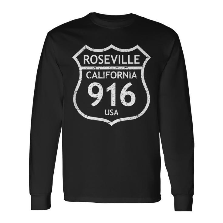 California Area Code 916 Roseville Ca Home State T Long Sleeve T-Shirt