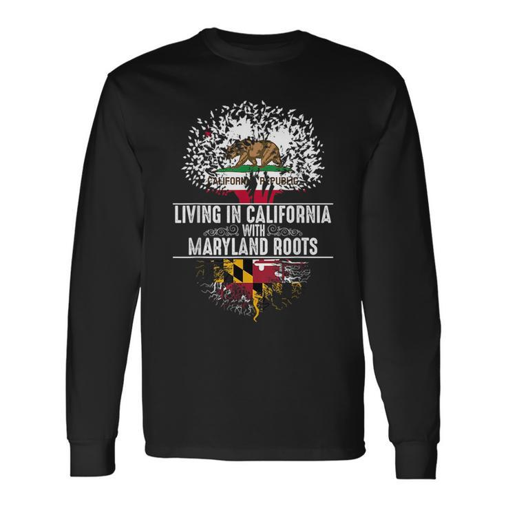 California Home Maryland Roots State Tree Flag Long Sleeve T-Shirt T-Shirt