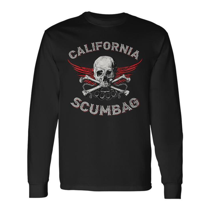California Scumbag Vintage Distressed Biker Long Sleeve T-Shirt T-Shirt