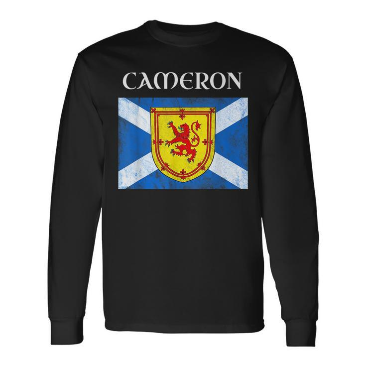 Cameron Scottish Clan Name Scotland Flag Festival Long Sleeve T-Shirt