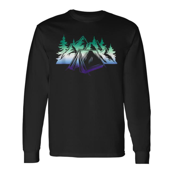 Camping Mlm Pride Camp Lovers Subtle Lgbt Gay Male Mlm Flag Long Sleeve T-Shirt