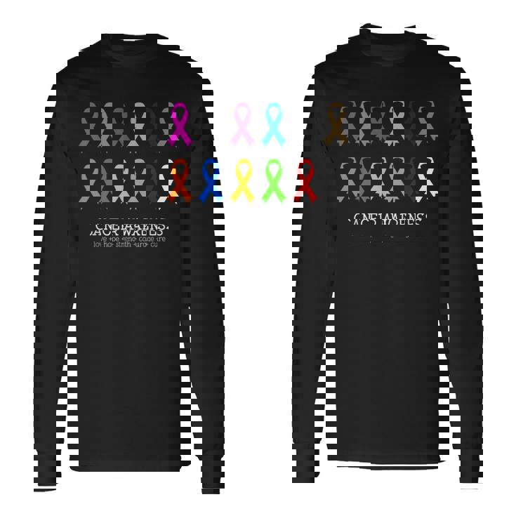 Cancer Awareness Clothing Fight Cancer Ribbon Long Sleeve T-Shirt