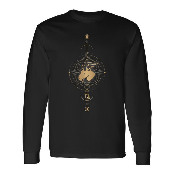 Capricorn Zodiac Symbol Cosmic Cool Astrology Lover Long Sleeve T-Shirt