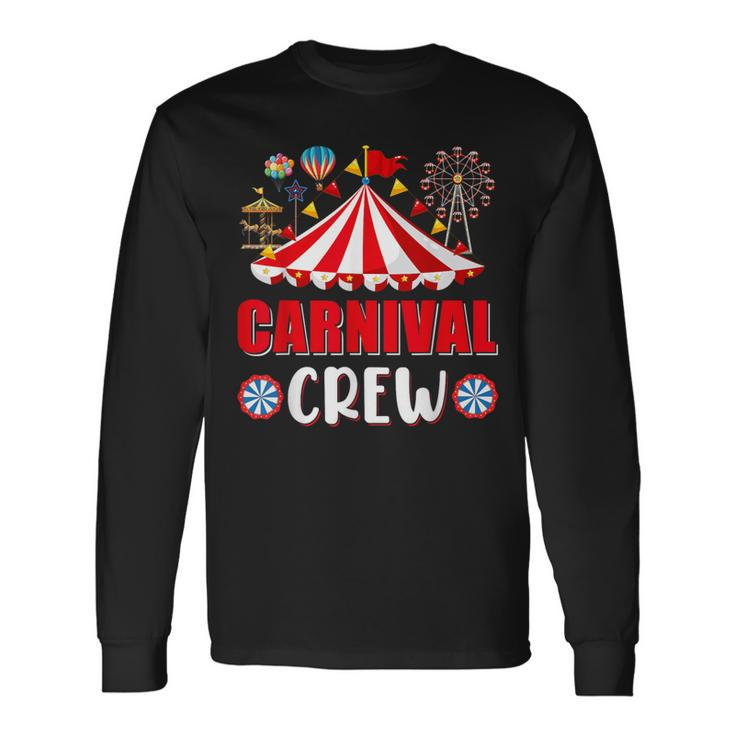 Carnival Crew Circus Staff Costume Circus Theme Party Long Sleeve T-Shirt
