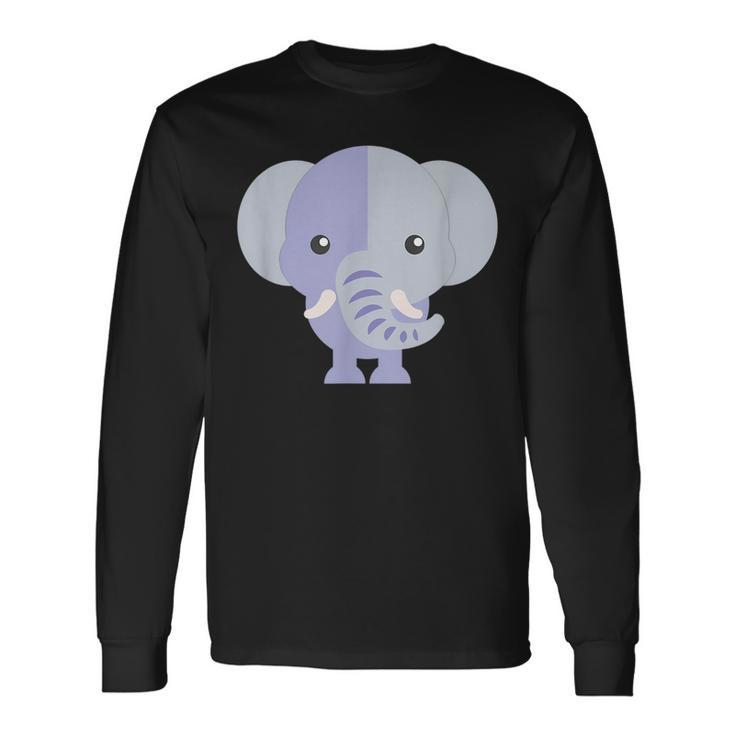 Cartoon Animals Elephant Animals Long Sleeve T-Shirt T-Shirt