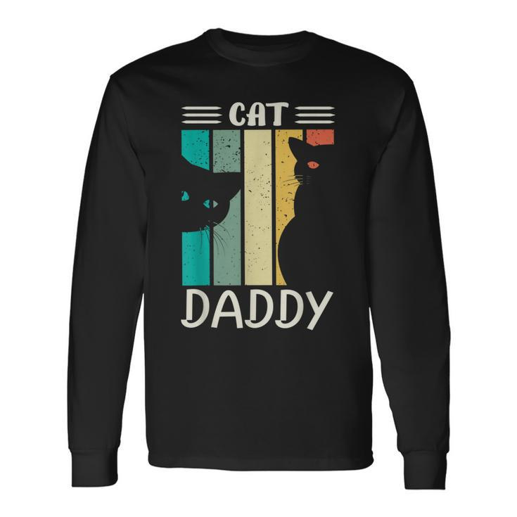 Cat Daddy Cute Cats For Dad For Fathers Day Long Sleeve T-Shirt T-Shirt