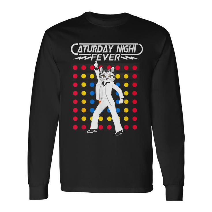 Caturday Night Fever Dancing Cats Long Sleeve T-Shirt