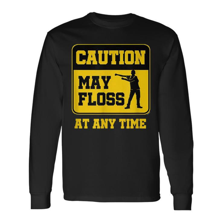 Caution Floss Dance Warning Long Sleeve T-Shirt