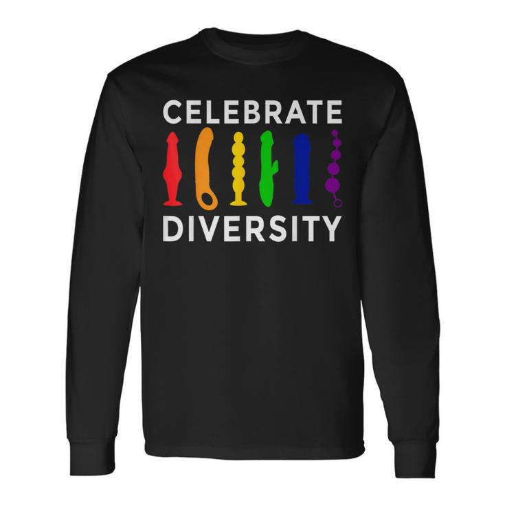 'Celebrate Diversity' Bisexual Feminist Lesbian Pride Long Sleeve T-Shirt