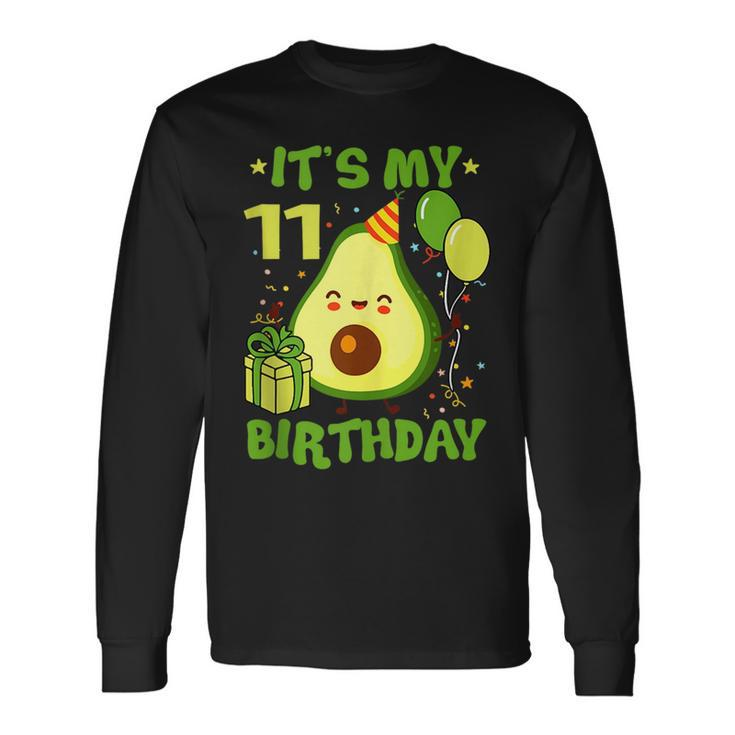 Celebrate Your Little 11Th Birthday In Style With Avocado Long Sleeve T-Shirt T-Shirt