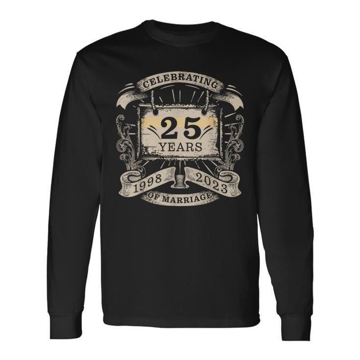 Celebrating 25 Year Of Marriage Anniversary Matching HisHer Long Sleeve T-Shirt Gifts ideas