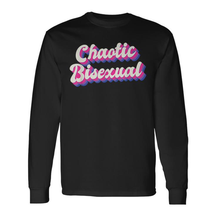 Chaotic Bisexual Bi Lgbt Bisexual Pride Long Sleeve T-Shirt