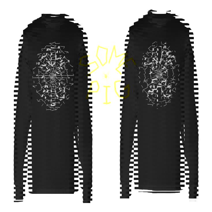 Charlotte's Some Pig Spider Web Long Sleeve T-Shirt | Mazezy